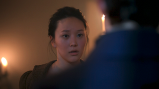 Yerin Ha surprised in Bridgerton Season 4, episode 4