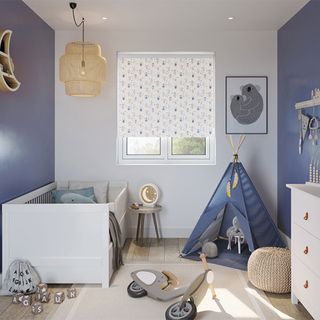 How to measure for roller blinds with blue nursery