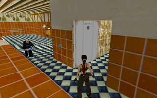 Locking Winston the Butler in the freezer in Tomb Raider 2