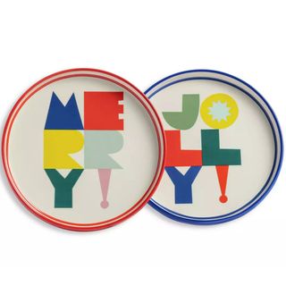 Bright pop art style plates