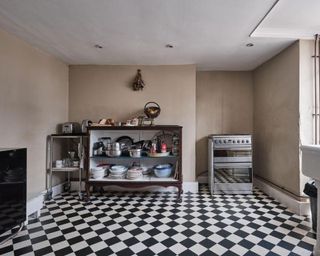 monochrome kitchen