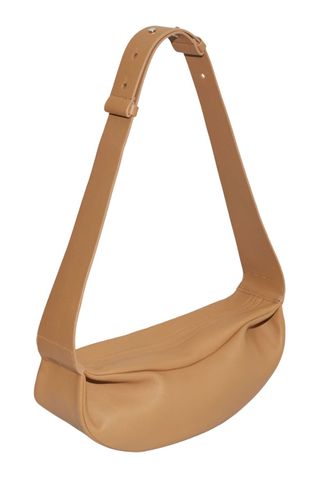 beige leather crossbody bag