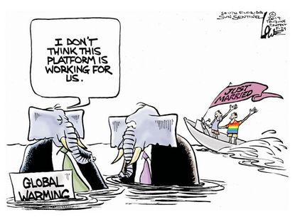 Political cartoon climate change gay marriage