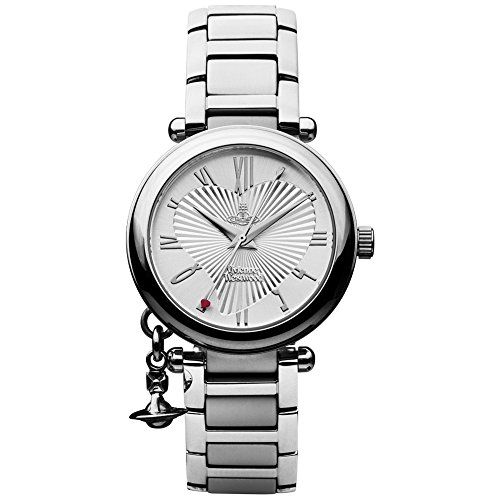 Vivienne Westwood Women's Orb Quartz Watch With Silver Dial Analogue Display and Stainless Steel Bracelet Vv006sl