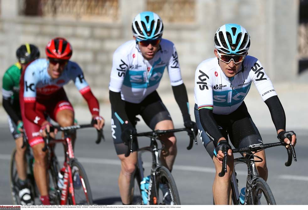 Team Sky had two men in the break but their GC hopes faded on the final climb