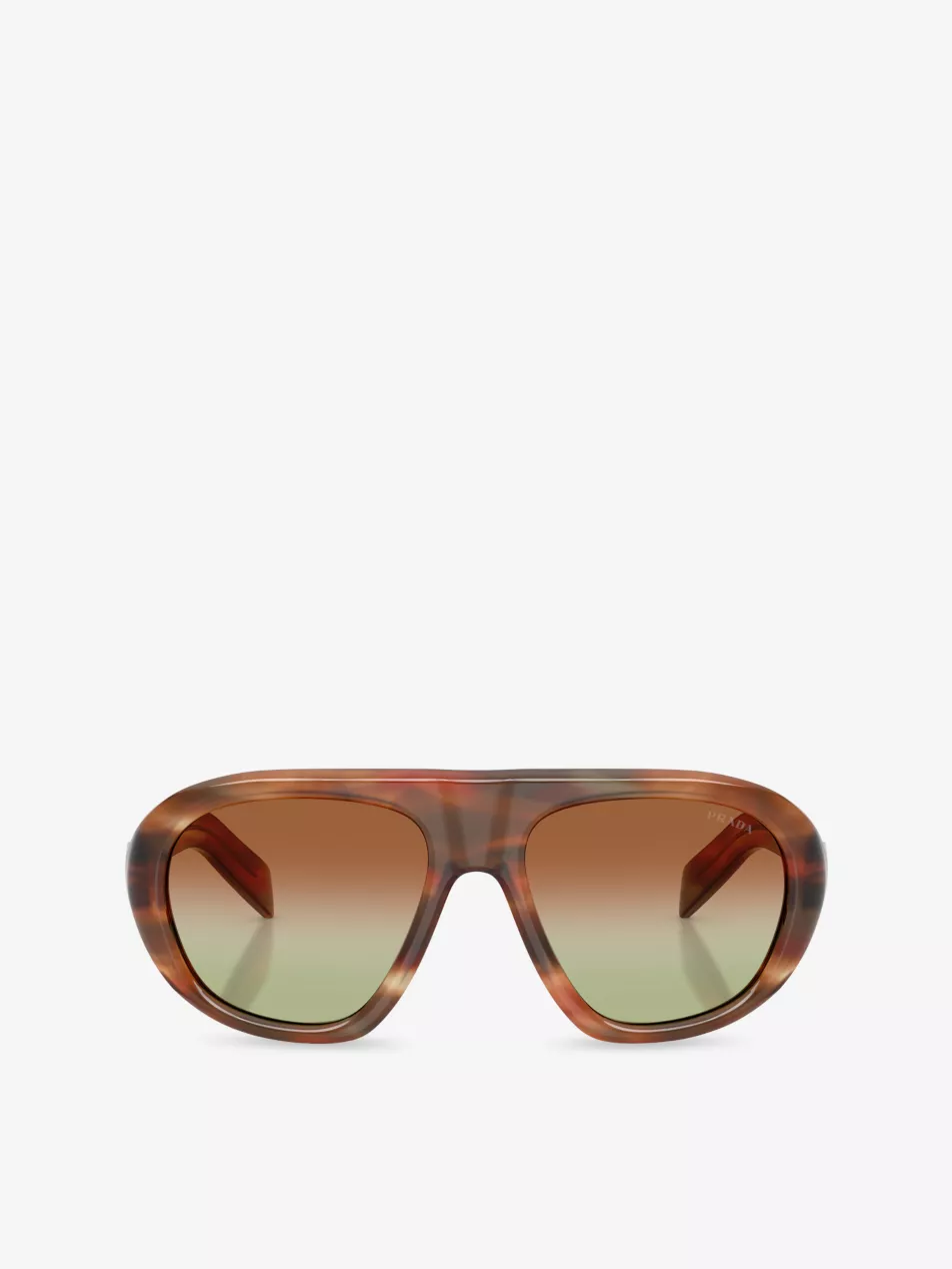 Pr C05s Irregular-Frame Acetate Sunglasses