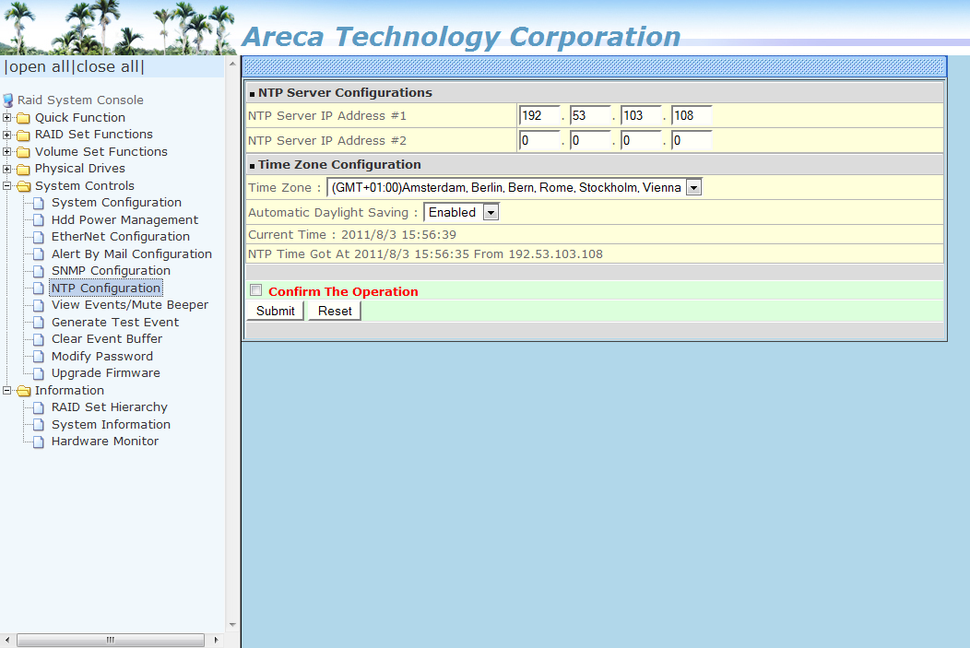 Areca ARC1880i  GUI And Array Setup Four SAS 6 Gb/s RAID