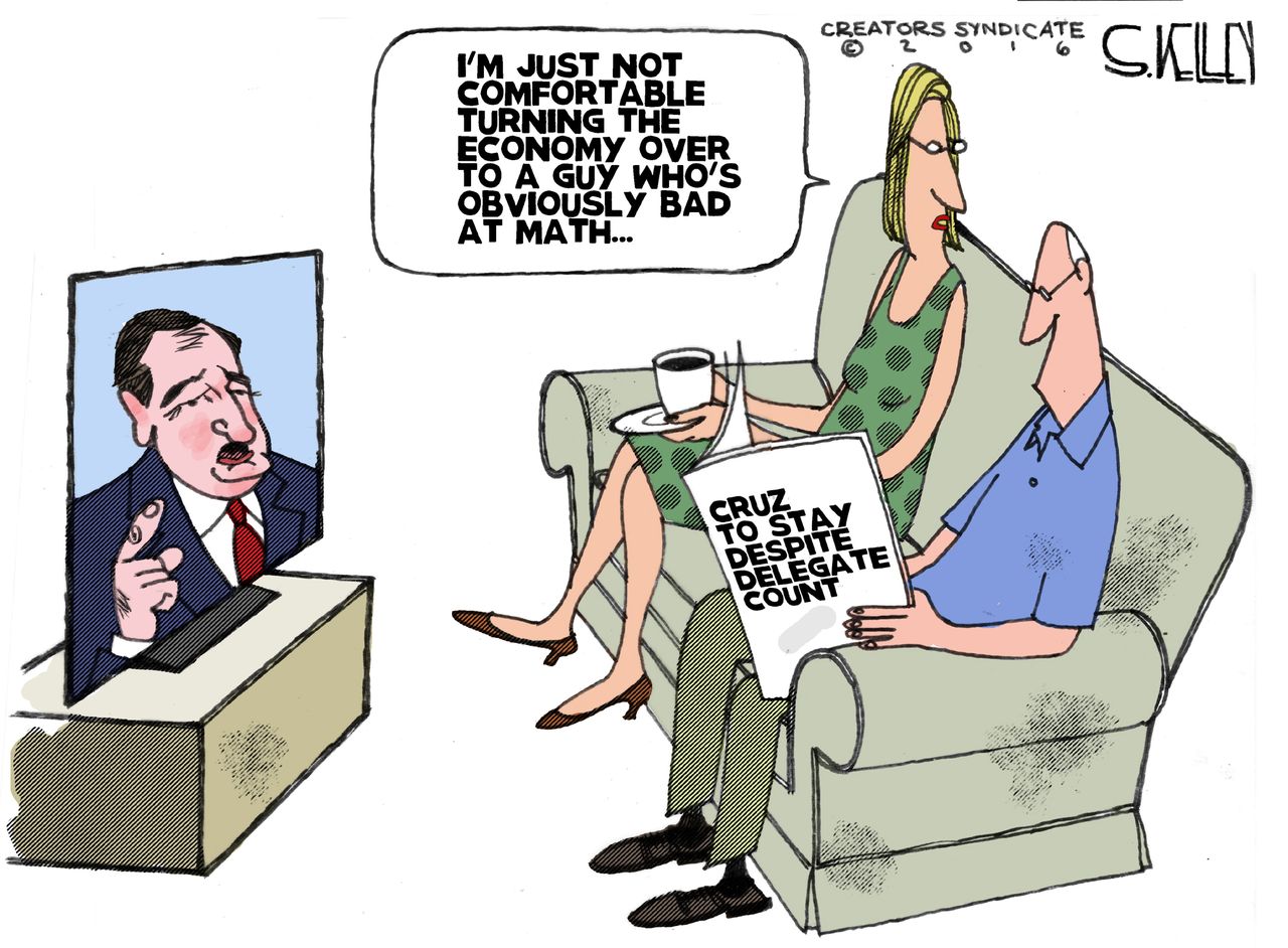 Political Cartoon U.S. Cruz 2016