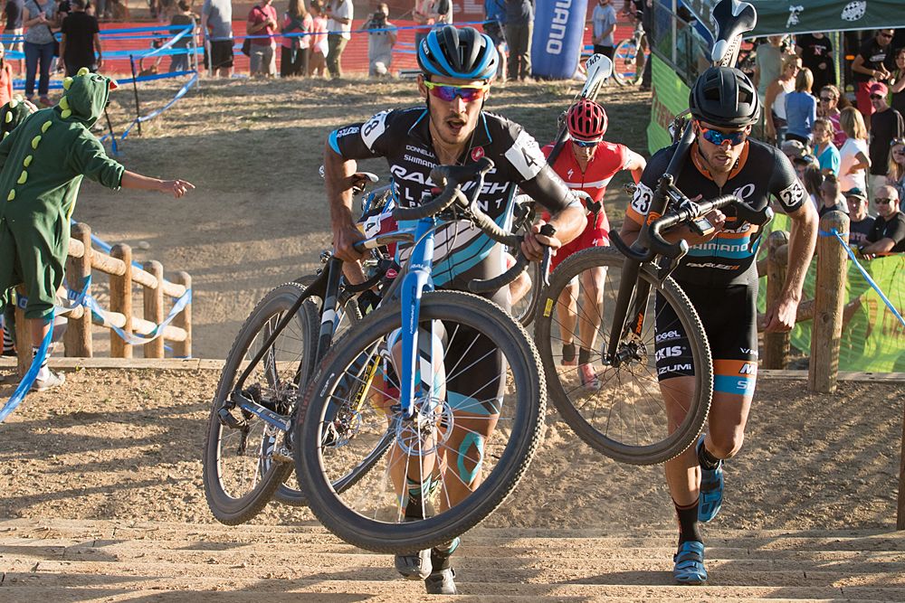 Hector Feri Riveros Paez (Raleigh Clement) leads the riders up the 5280 run up