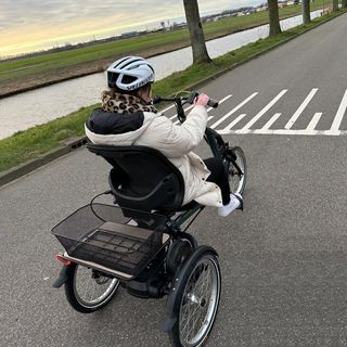 The Amy Pieters Foundation purchased an adapted bicycle for her to ride outside, which has a system to warn in the event of an epileptic attack