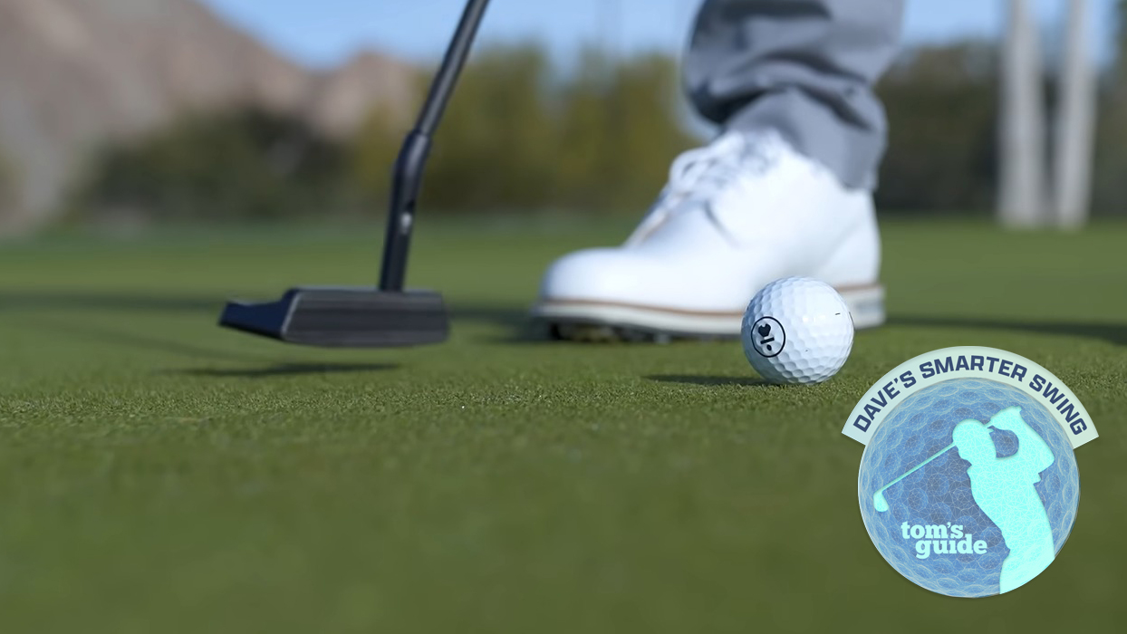 Using a LAB putter to putt a golf ball