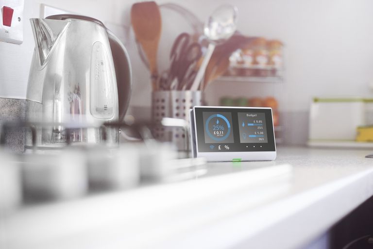 A smart meter in the kitchen