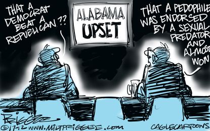 Political cartoon U.S. Roy Moore election loss