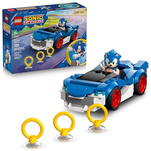 Lego Sonic the Hedgehog Sonic: Speedster Lightning Race Car Toy for Boys & Girls - Toy Building Set W/minifigure for Kids & Gamers, Ages 7+ - Gift Idea for Birthdays - 77117