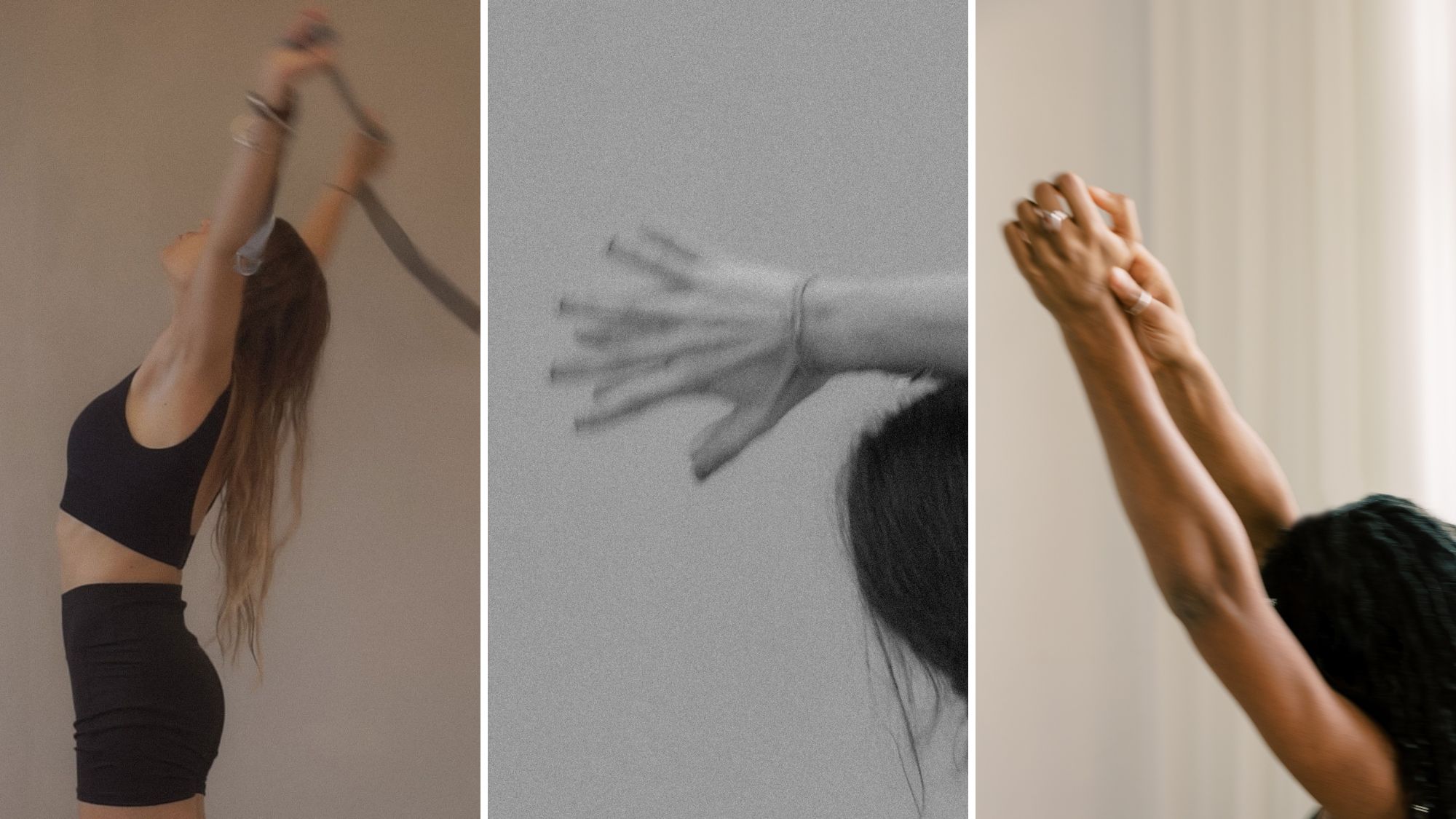 Woman stretching and practicing basic Pilates moves at home