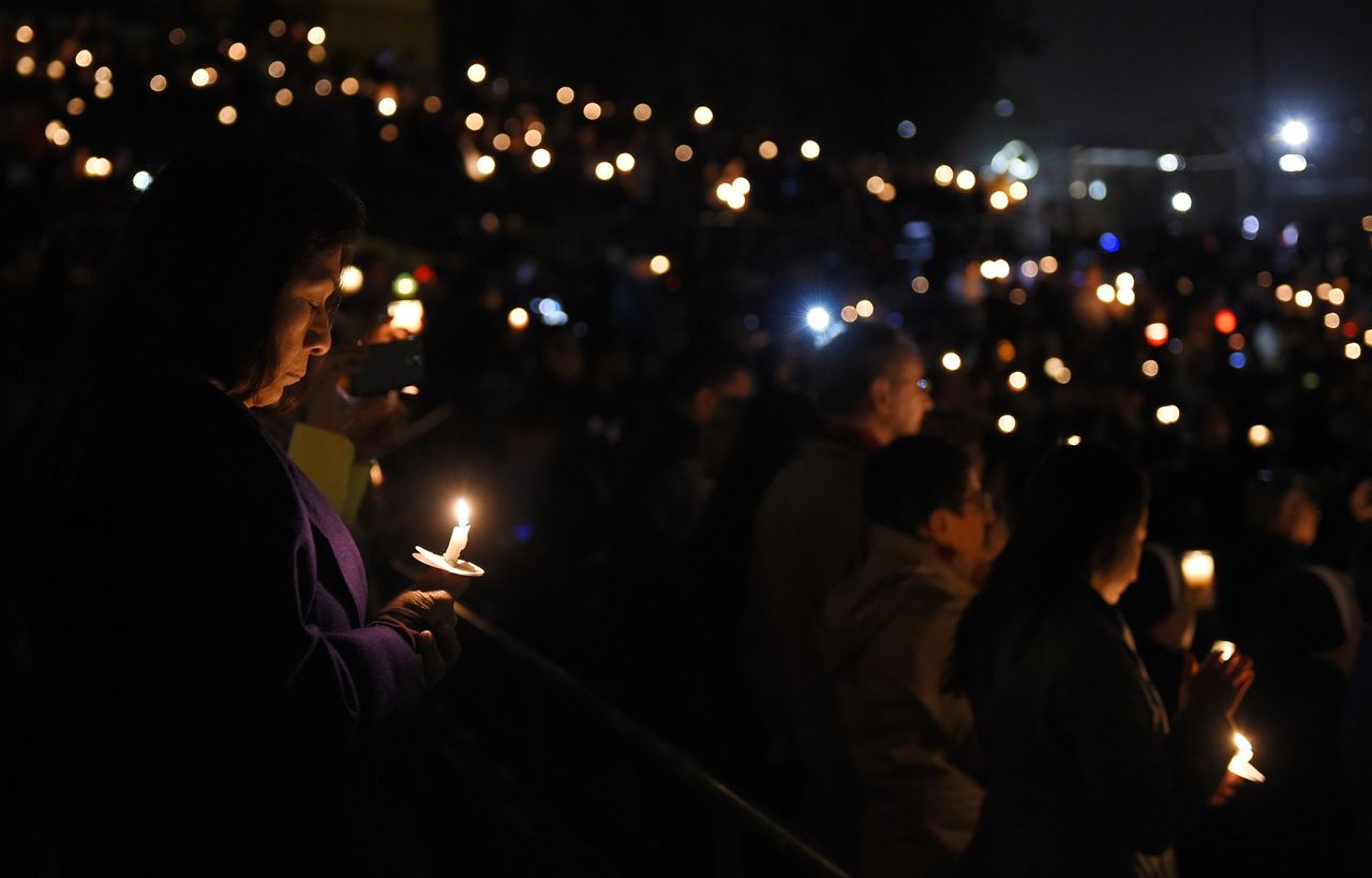 A vigil in San Bernardino.