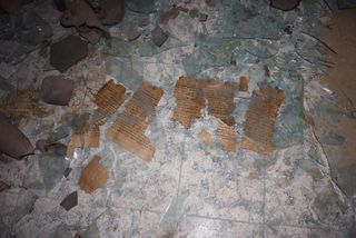 Fragments of ancient texts that survived the looting of the Mallawi museum.