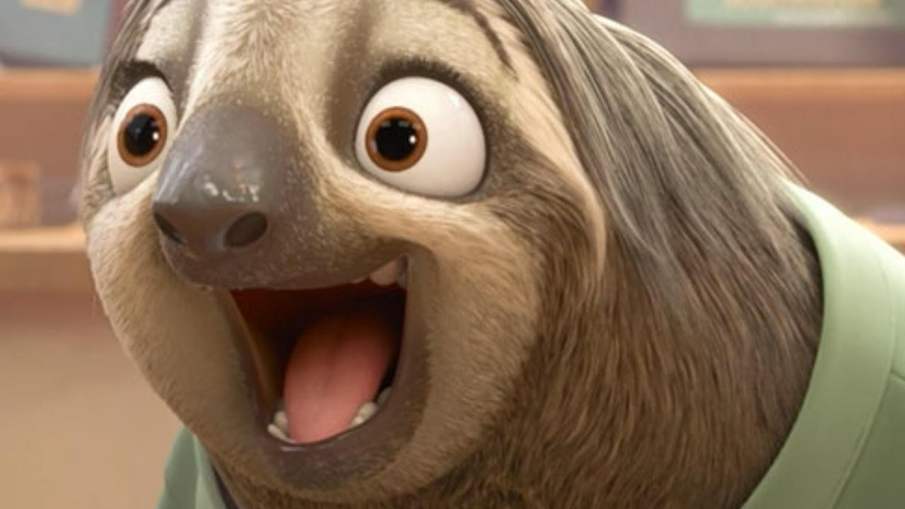 A sloth in Zootopia