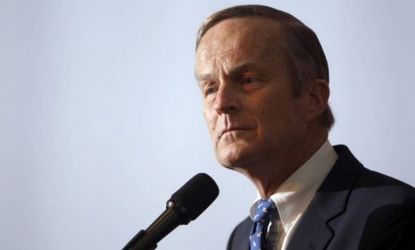 Rep. Todd Akin (R-Mo.) announces his candidacy for Senate, in Creve Coeur, Mo. in May 2011: Akin landed himself in hot water after making comments about rapes that result in pregnancy and whe