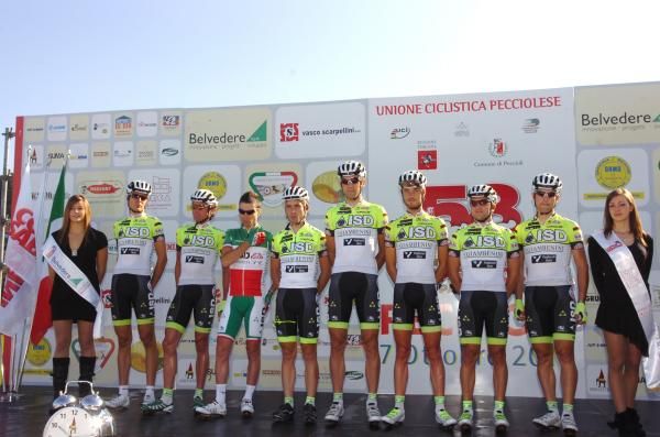 Italian champion Giovanni Visconti and his ISD-Neri squad.