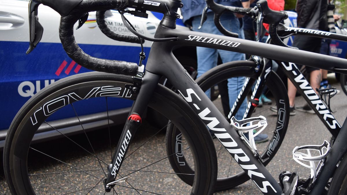 The front end of the 2018 Specialized Tarmac