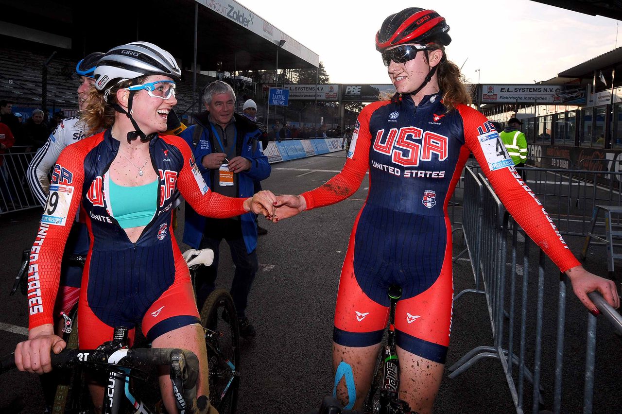 USA's Ellen Noble and Emma White