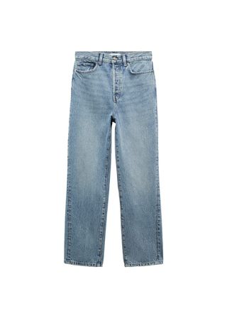 Straight Jeans With Forward Seams - Women