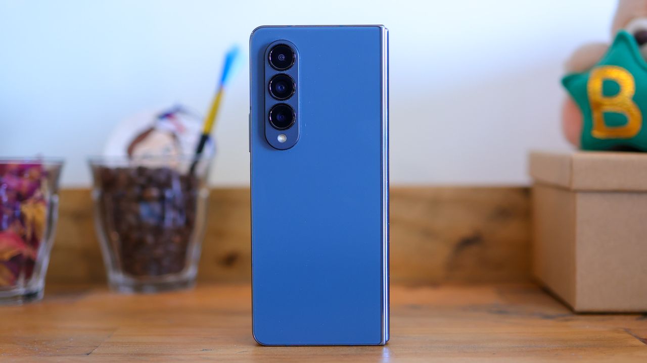 A photo of the Samsung Galaxy Z Fold 4 foldable Android phone
