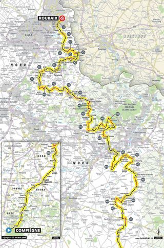 2023 Paris-Roubaix route