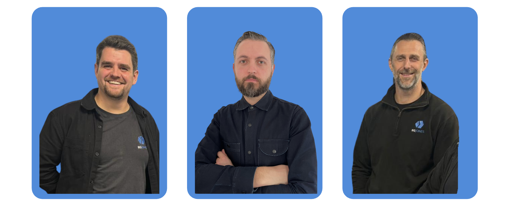 The three new leaders of the RG Jones Pro Audio team.