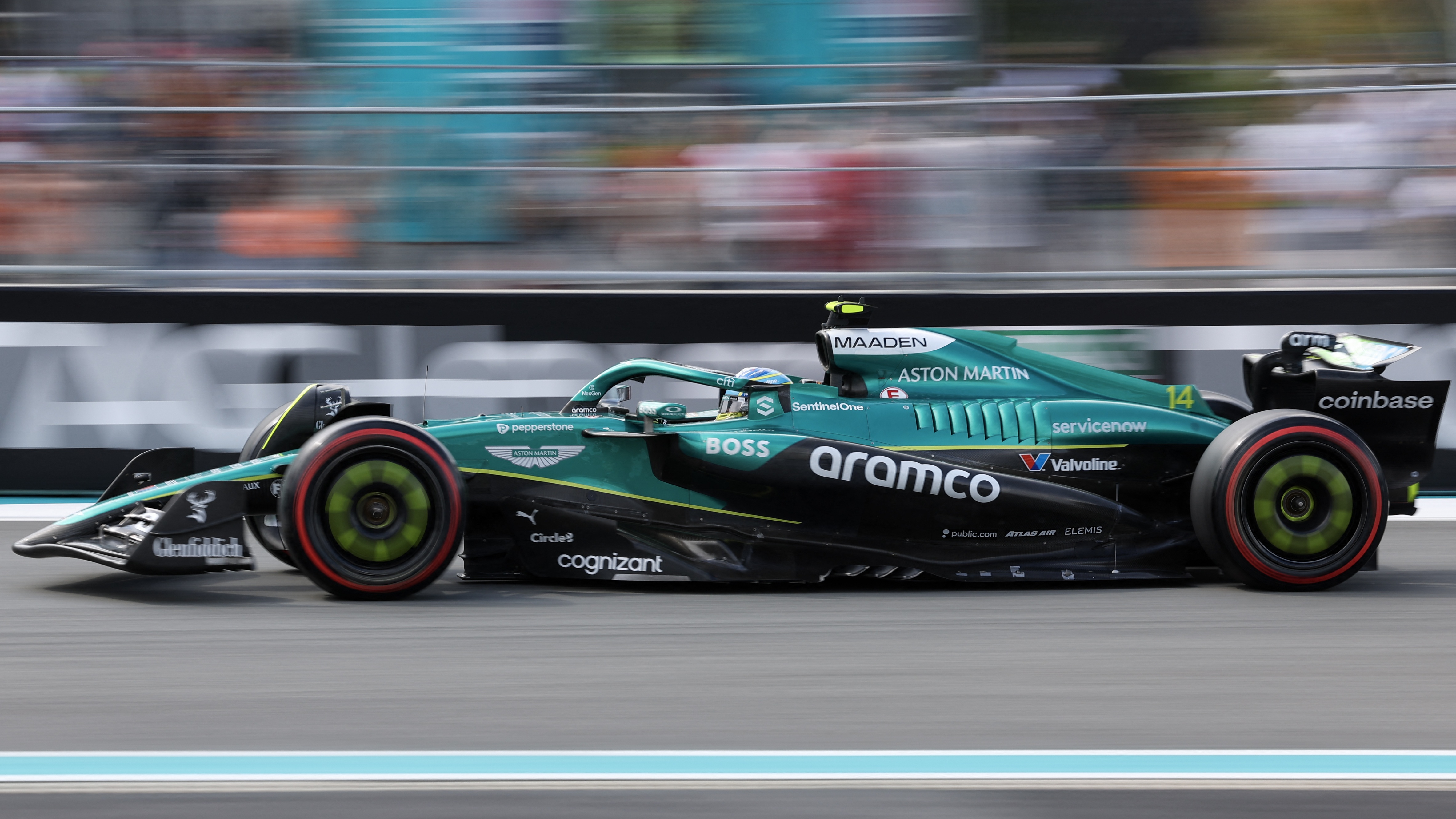 Fernando Alonso's Aston Martin