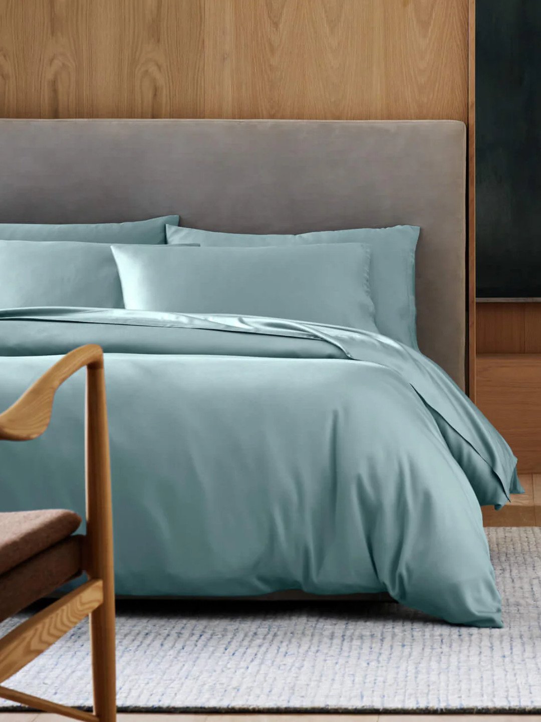 A blue bamboo duvet cover from Cozy Earth