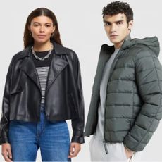 A man and woman modelling River Island clothes available at Secret Sales