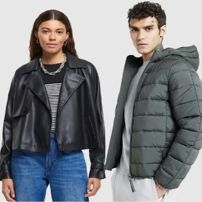 A man and woman modelling River Island clothes available at Secret Sales