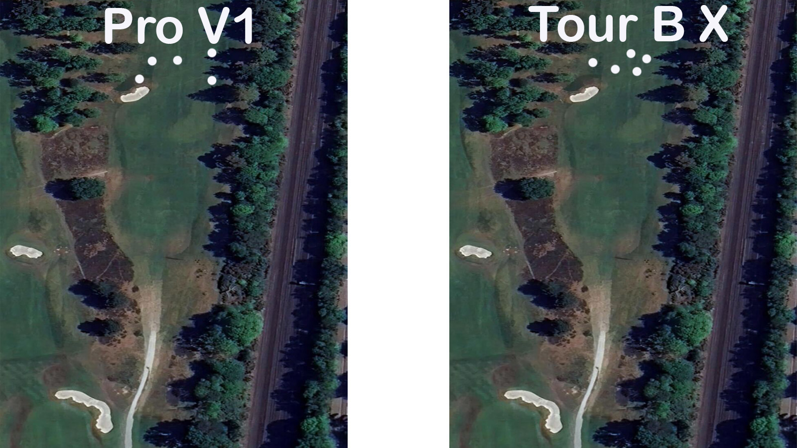 Bridgestone Tour B X Golf Ball dispersion