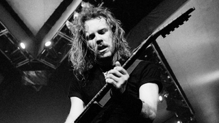 James Hetfield onstage with Metallica in 1992