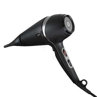 ghd Air Hair Dryer — 1600w Professional Blow Dryer, Salon Strength Motor, Concentrator Nozzle, Adjustable Temperature Setting, and Ionic Technology for Super-Fast Drying — Black