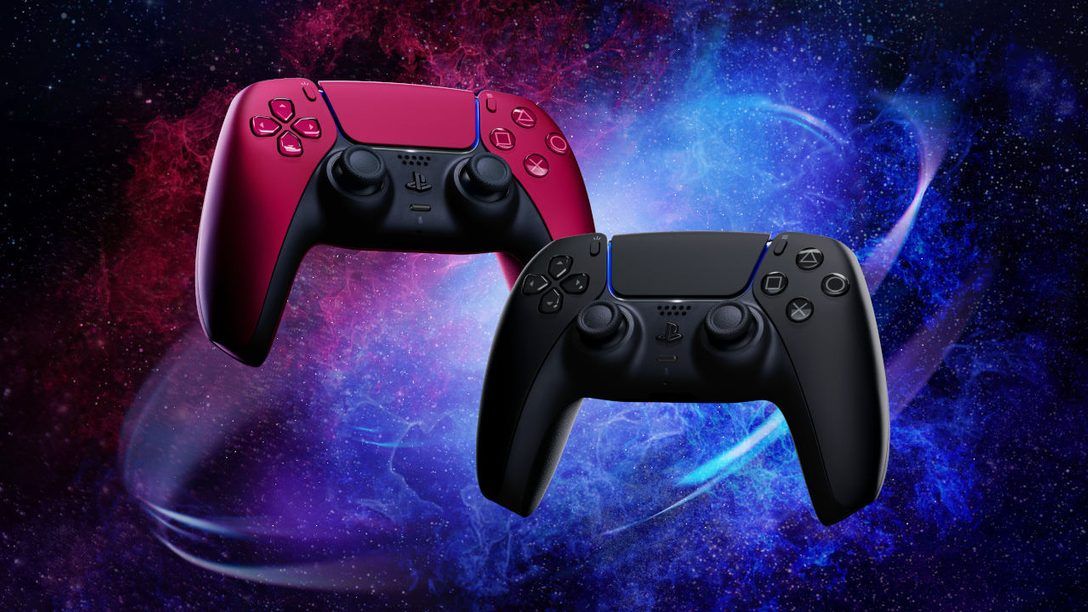 Ps5 DualSense Midnight Black and Cosmic Red