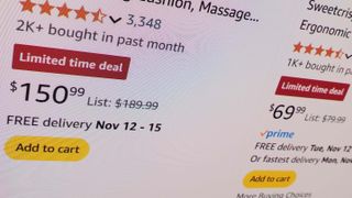 Amazon US listing showing deals