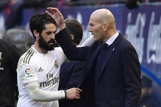 Real Madrid’s Isco, left, struggled for game time during the first half of the season