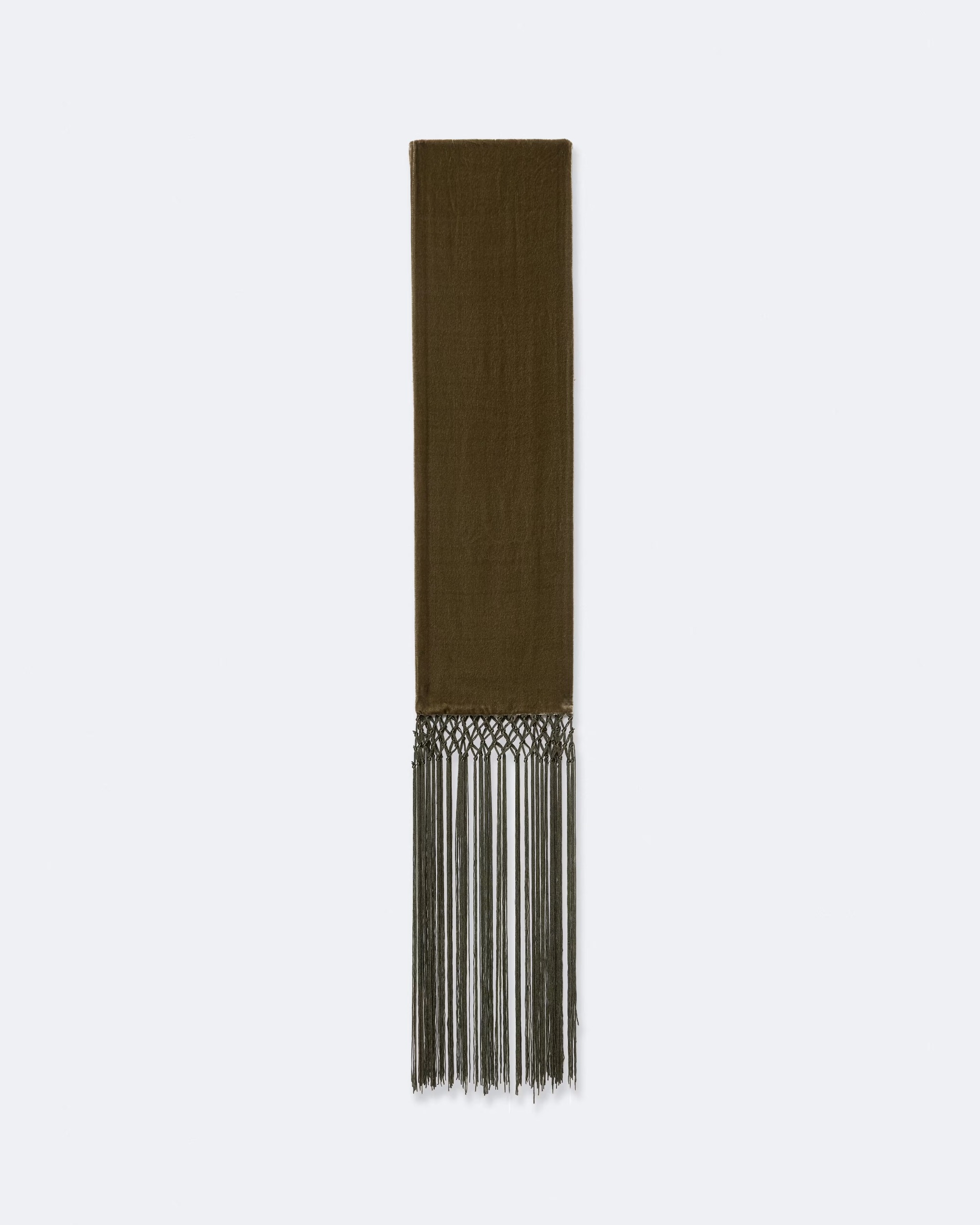 All Saints, Caspian Tasseled Velvet Scarf
