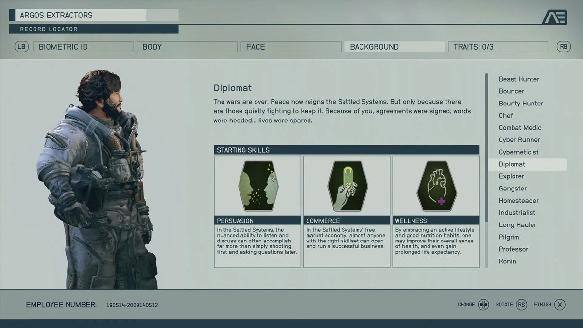 Starfield Character Creation