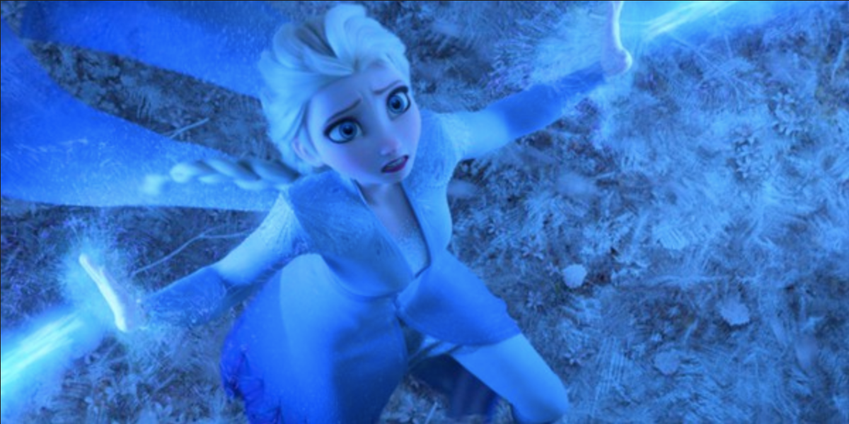 frozen 2 elsa using powers disney