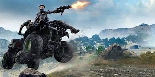Call of Duty Black Ops 4 character firing from an ATV