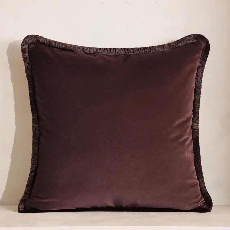 dark plum velvet cushion