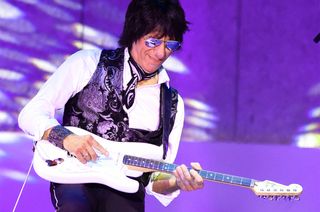 Jeff Beck performs during "Stars Align Tour" at Chastain Park Amphitheater on August 22, 2018 in Atlanta, Georgia.