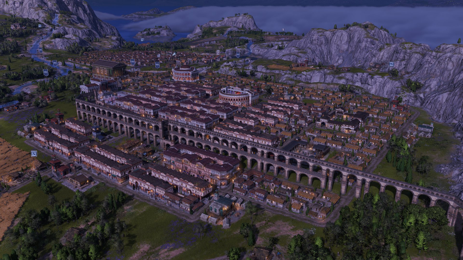 An Anno 117: Pax Romana gameplay screenshot on PC.