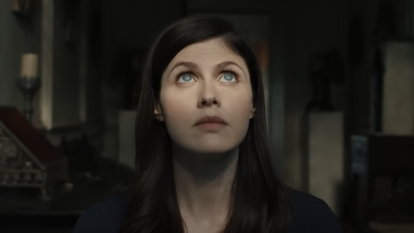 Rowan Mayfield looking up towards light in Mayfair Witches Season 2