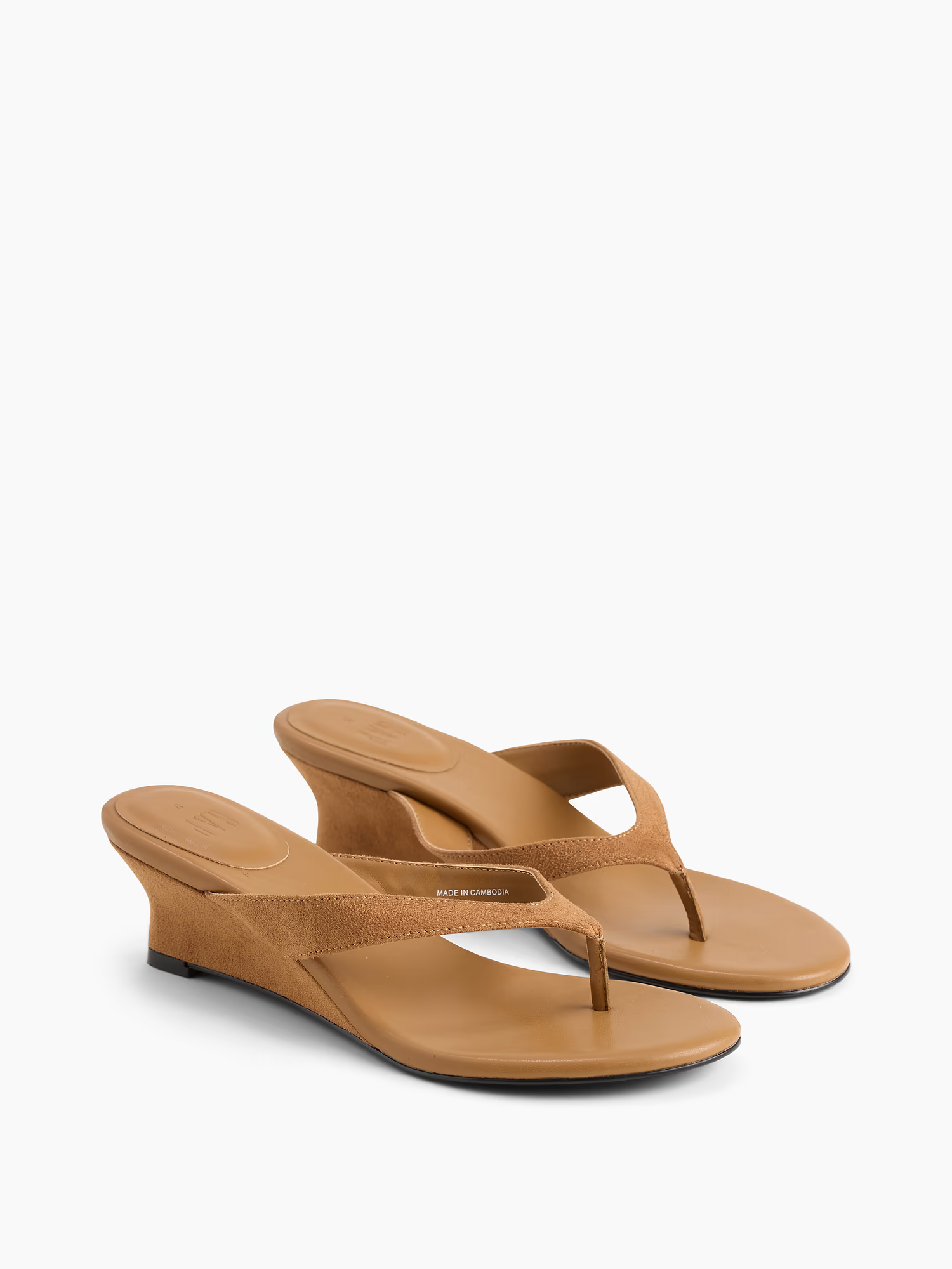 Gap, Vegan Leather Wedge Thong Sandals