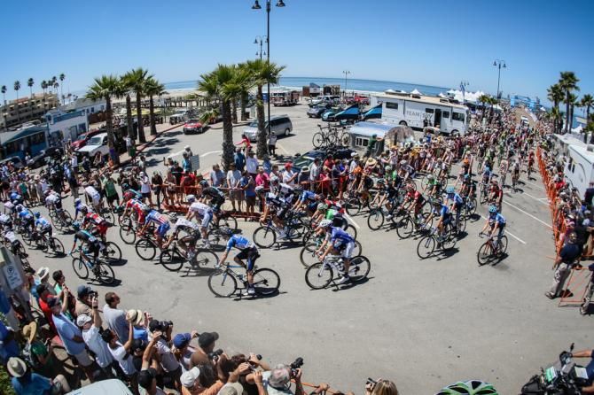Riders roll out of Pismo Beach for today's stage